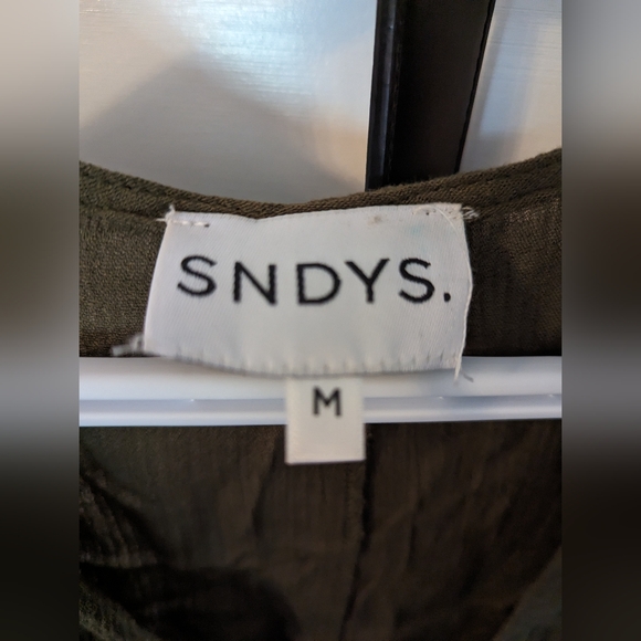 Sndys linen tie front midi dress - Picture 4 of 5